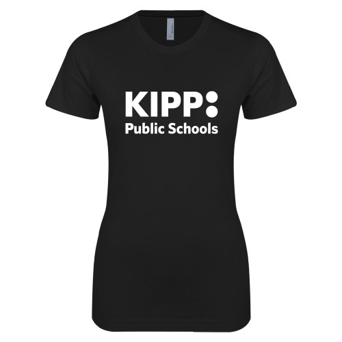 Next Level Womens Black Boyfriend Tee-KIPP Public Schools
