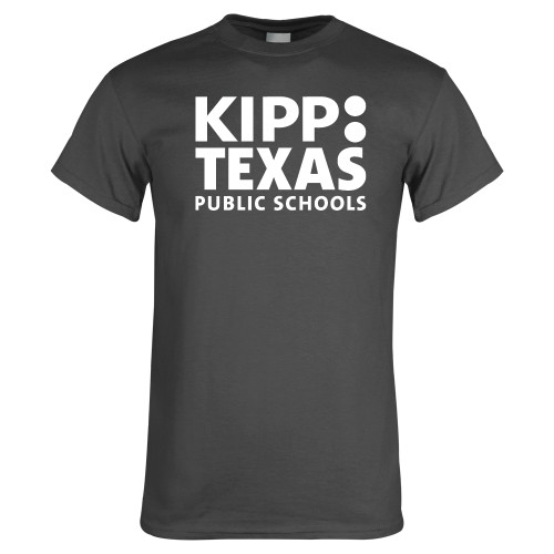Charcoal T Shirt-KIPP Texas Stacked Logo