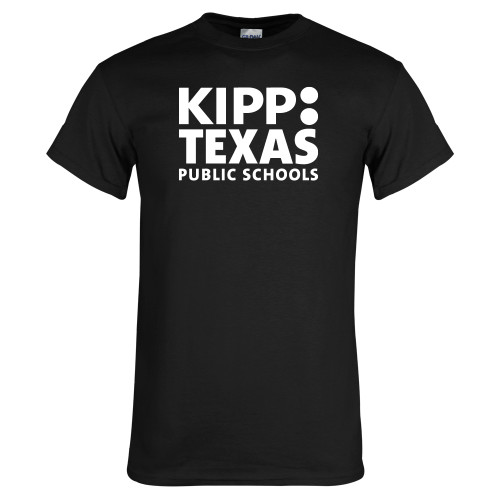 Black T Shirt-KIPP Texas Stacked Logo