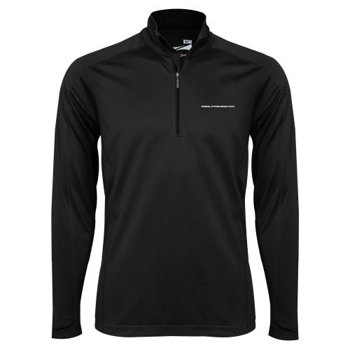 Syntrel Black Interlock 1/4 Zip-Tagline Flat
