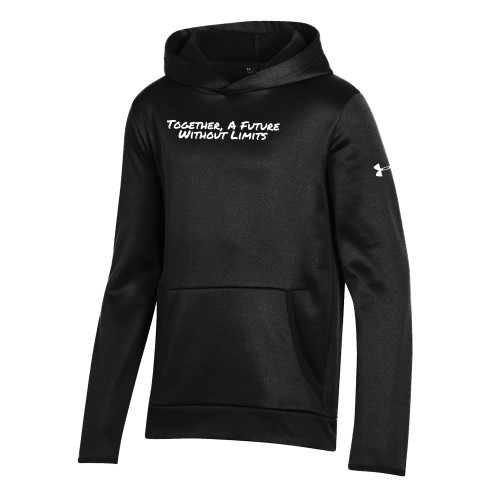 Under Armour Youth Black Fleece Hoodie-Tagline