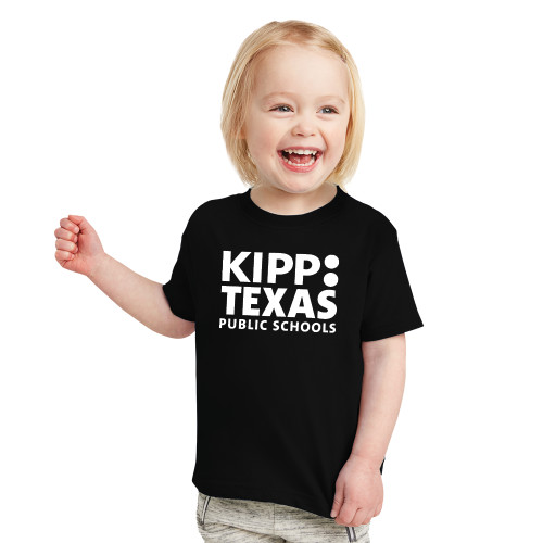 Toddler Black T Shirt-KIPP Texas Stacked Logo
