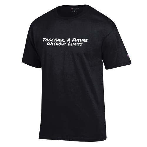 Champion Black T Shirt-Tagline