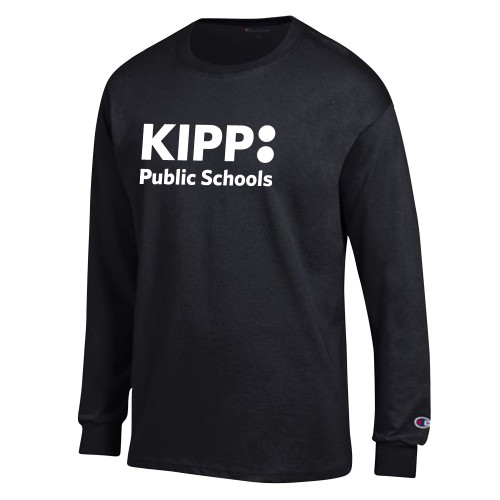 Champion Black Long Sleeve T Shirt-KIPP Public Schools