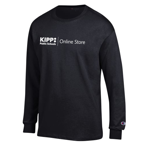 Champion Black Long Sleeve T Shirt-Online Store