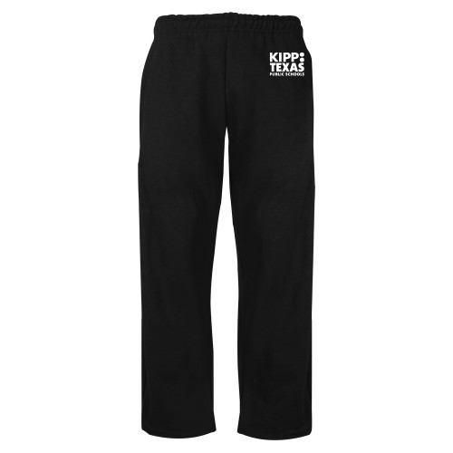 Black Fleece Open Bottom Pant-KIPP Texas Stacked Logo
