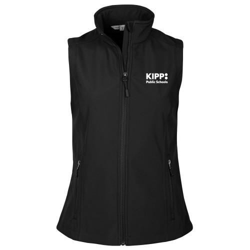 Womens Black Core Softshell Vest-KIPP Public Schools