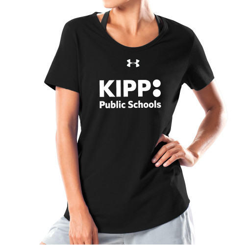 Under Armour Womens Black Charged Cotton Tee-KIPP Public Schools