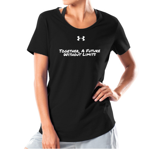 Under Armour Womens Black Charged Cotton Tee-Tagline