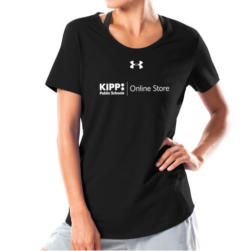Under Armour Womens Black Charged Cotton Tee-Online Store