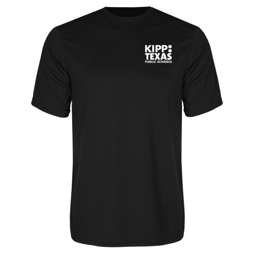 Black Performance Tee-KIPP Texas Stacked Logo