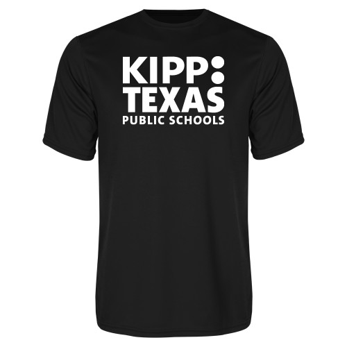 Black Performance Tee-KIPP Texas Stacked Logo