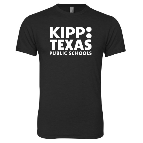 Next Level Black Triblend Tee-KIPP Texas Stacked Logo