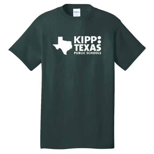 Extended Dark Green T Shirt-KIPP Texas Primary Logo