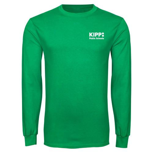 Kelly Green Long Sleeve T Shirt-KIPP Public Schools