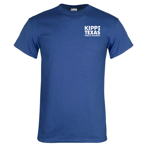 Royal T Shirt-KIPP Texas Stacked Logo