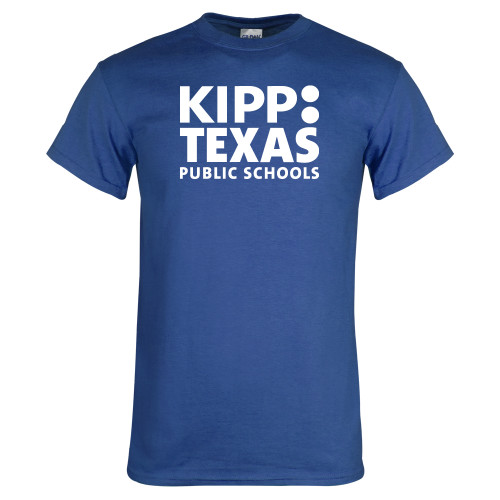 Royal T Shirt-KIPP Texas Stacked Logo