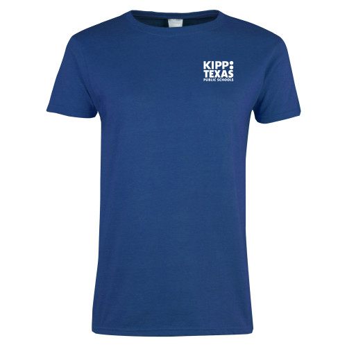 Womens Royal Short Sleeve Tee-KIPP Texas Stacked Logo