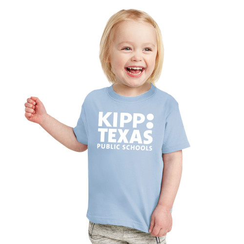 Toddler Light Blue T-Shirt-KIPP Texas Stacked Logo