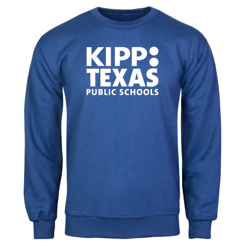 Royal Fleece Crew-KIPP Texas Stacked Logo