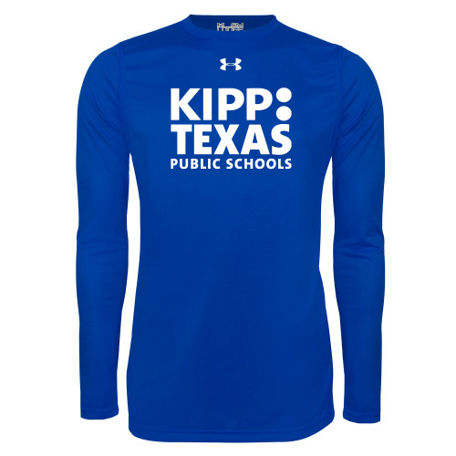 Under Armour Royal Long Sleeve Tech Tee-KIPP Texas Stacked Logo
