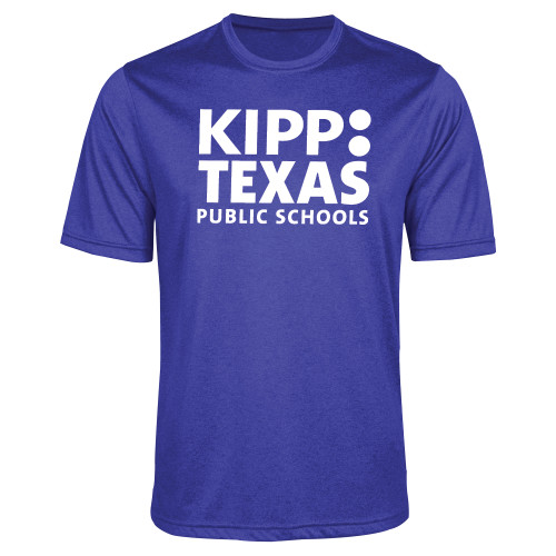 Royal Heather Performance Contender Tee-KIPP Texas Stacked Logo