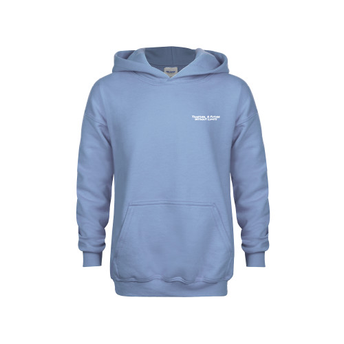 Youth Light Blue Fleece Hoodie-Tagline