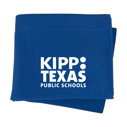 Royal Sweatshirt Blanket-KIPP Texas Stacked Logo
