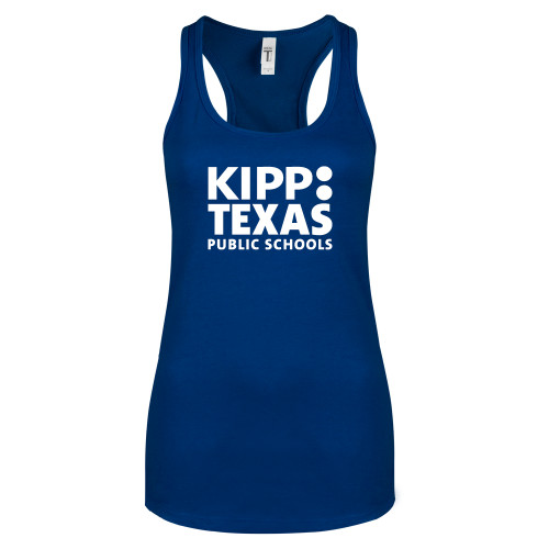 Next Level Racerback Tank Royal-KIPP Texas Stacked Logo