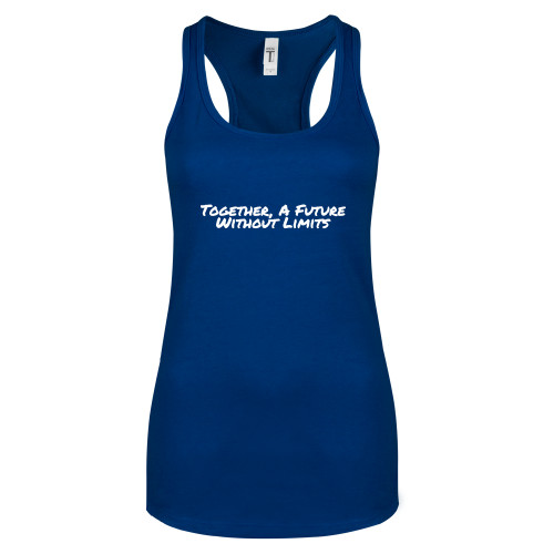 Next Level Racerback Tank Royal-Tagline