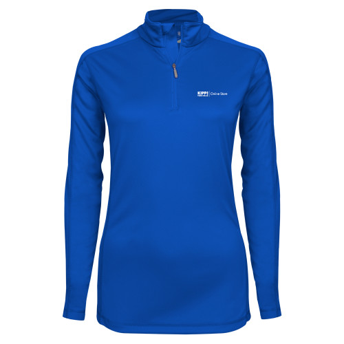 Syntrel Womens Royal Interlock 1/4 Zip-Online Store
