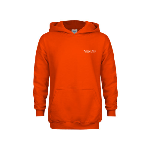 Youth Orange Fleece Hoodie-Tagline