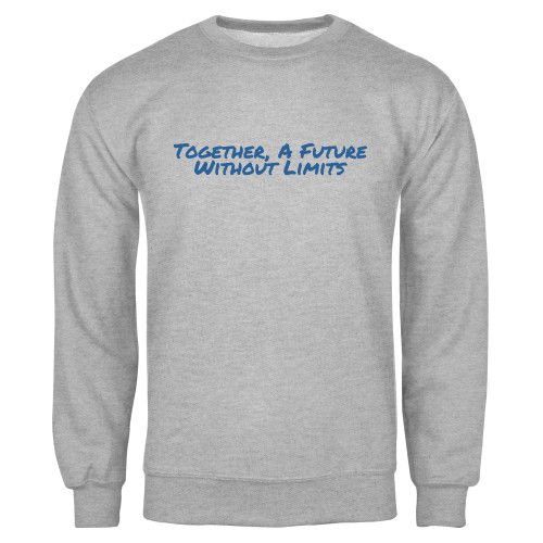 Grey Fleece Crew-Tagline