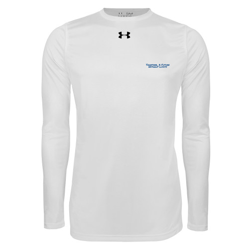 Under Armour White Long Sleeve Tech Tee-Tagline