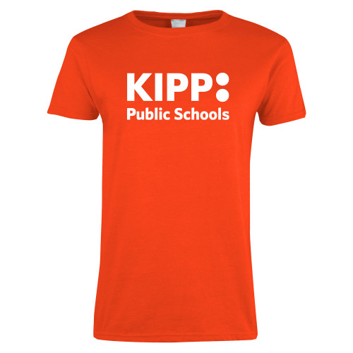 Womens Orange Short Sleeve Tee-KIPP Public Schools