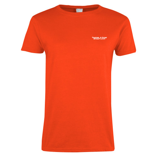 Womens Orange Short Sleeve Tee-Tagline