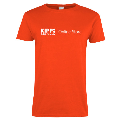 Womens Orange Short Sleeve Tee-Online Store