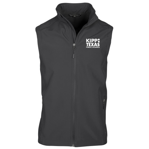 Charcoal Softshell Core Vest-KIPP Texas Stacked Logo