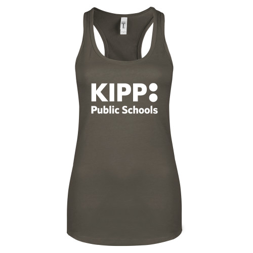 Next Level Womens Charcoal Racerback Tank-KIPP Public Schools