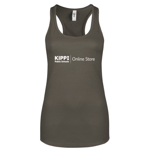 Next Level Womens Charcoal Racerback Tank-Online Store
