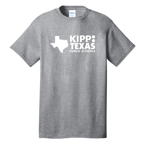 Extended Athletic Heather T Shirt-KIPP Texas Primary Logo