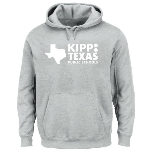 Extended Heather Grey Hoodie-KIPP Texas Primary Logo