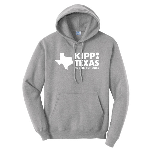 Tall Athletic Heather Fleece Hoodie-KIPP Texas Primary Logo