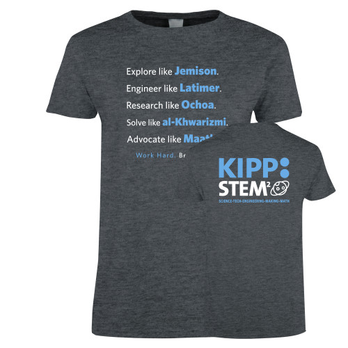 Womens Dark Heather Short Sleeve Tee-STEM2 Front