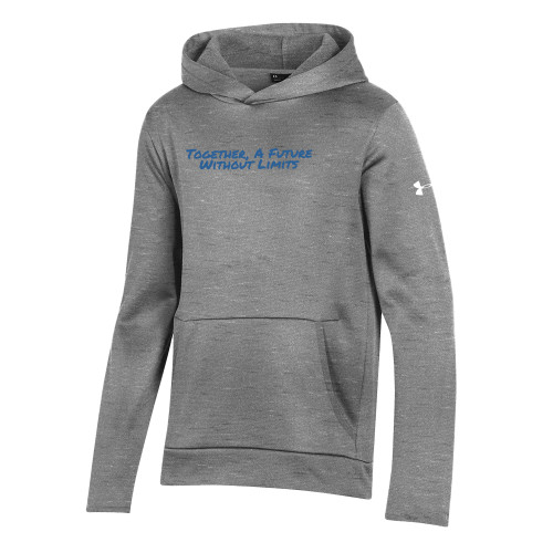 Under Armour Youth Grey Fleece Hoodie-Tagline