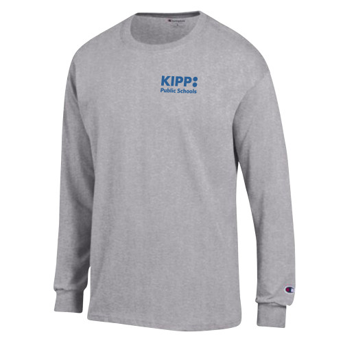 Champion Oxford Grey Long Sleeve T Shirt-KIPP Public Schools