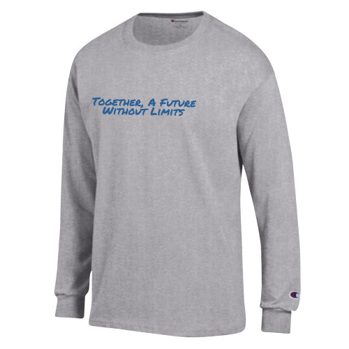 Champion Oxford Grey Long Sleeve T Shirt-Tagline