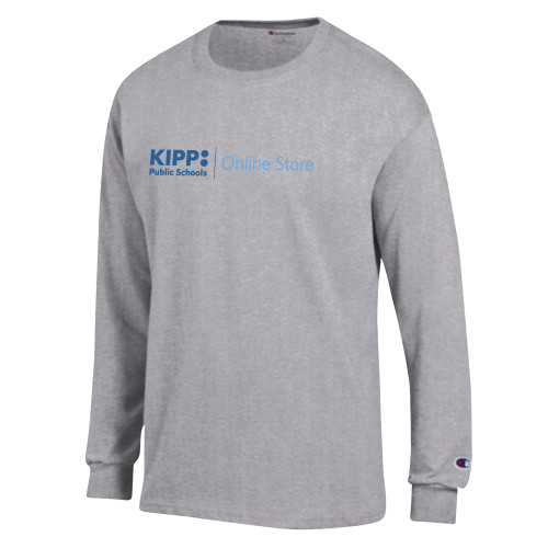Champion Oxford Grey Long Sleeve T Shirt-Online Store