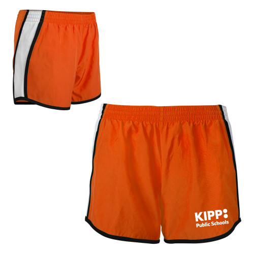 Womens Orange/White Team Short-KIPP Public Schools