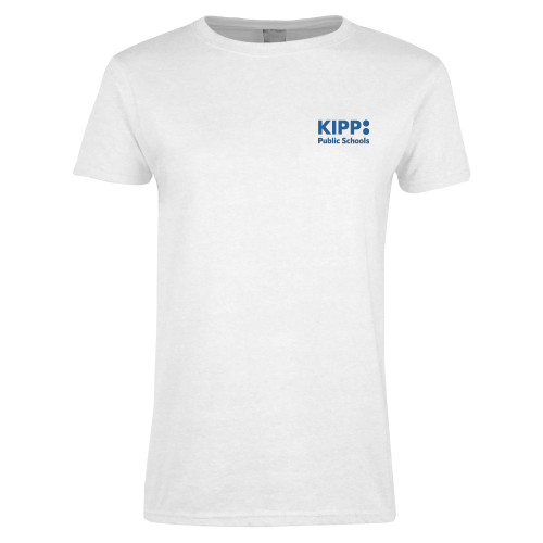 Womens White Short Sleeve Tee-KIPP Public Schools